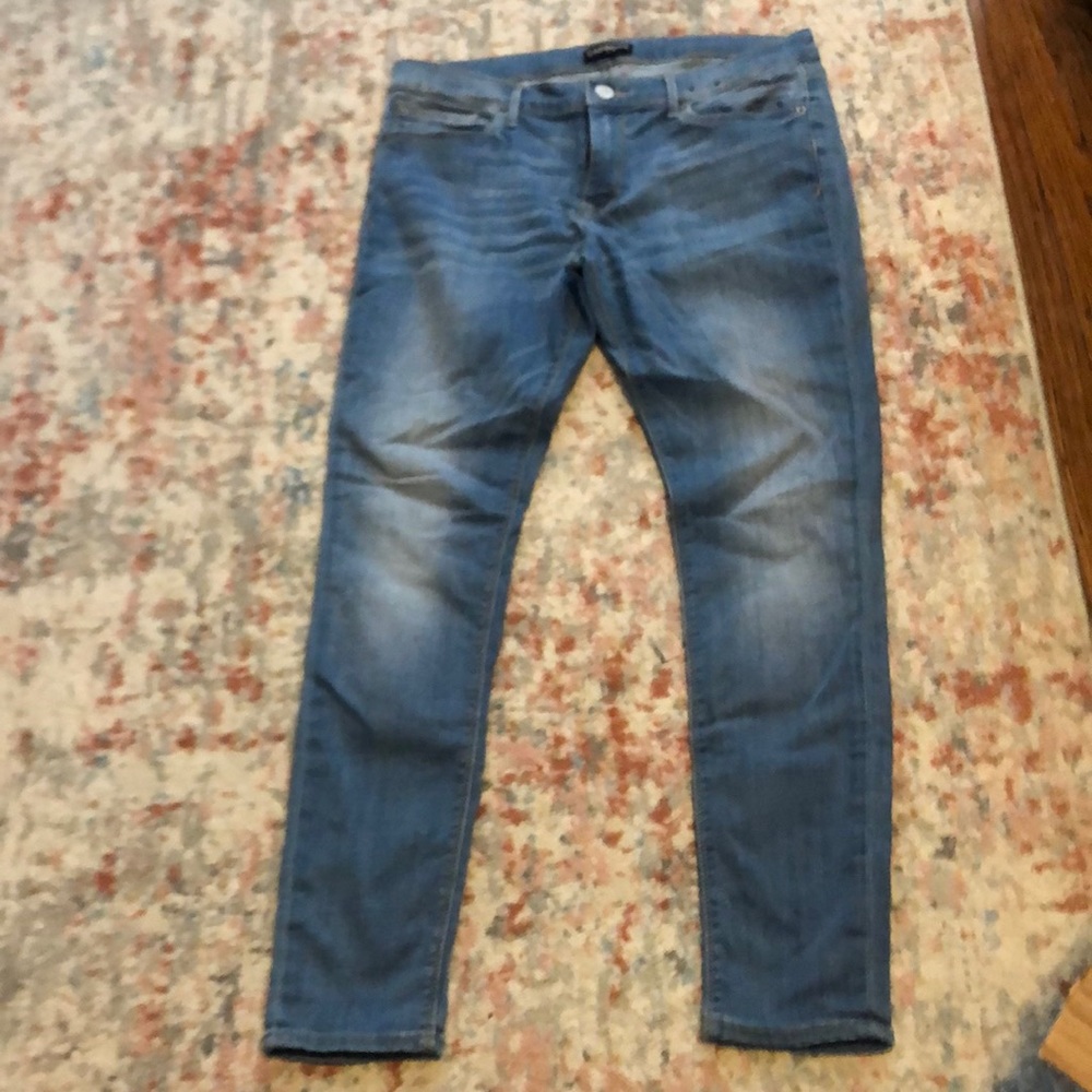 Express size 12 leggings. Mid rise light wash